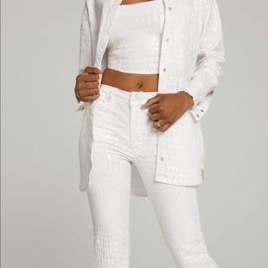 Good America white croc jeans!